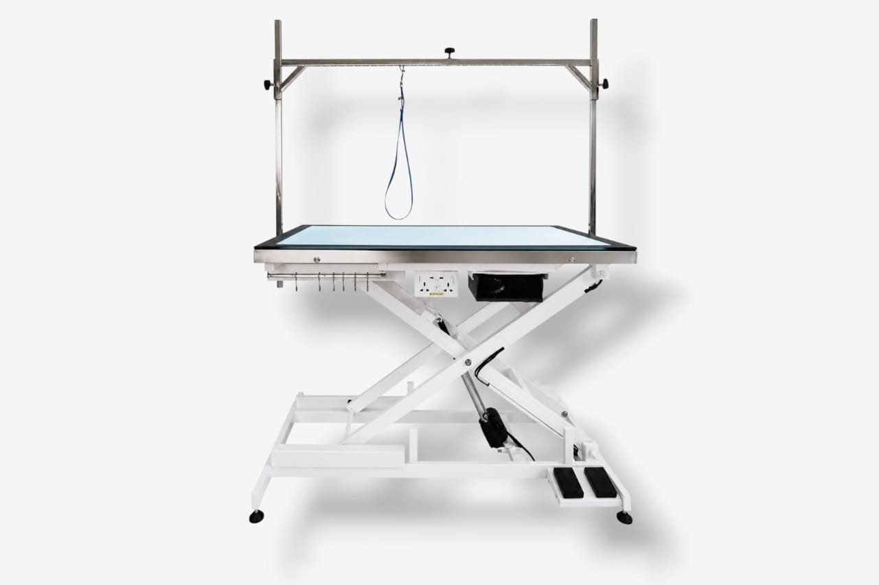 Lumina tavolo elettrico con piano luminoso a LED per toelettatura professionale